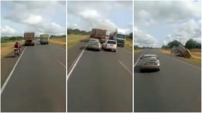 Accident caught on camera Video shows truck driver seemingly sleeping