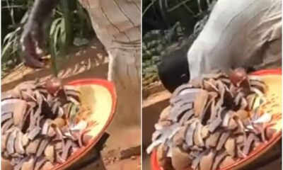 Coconut Seller Caught Using Gutter Water To Wash