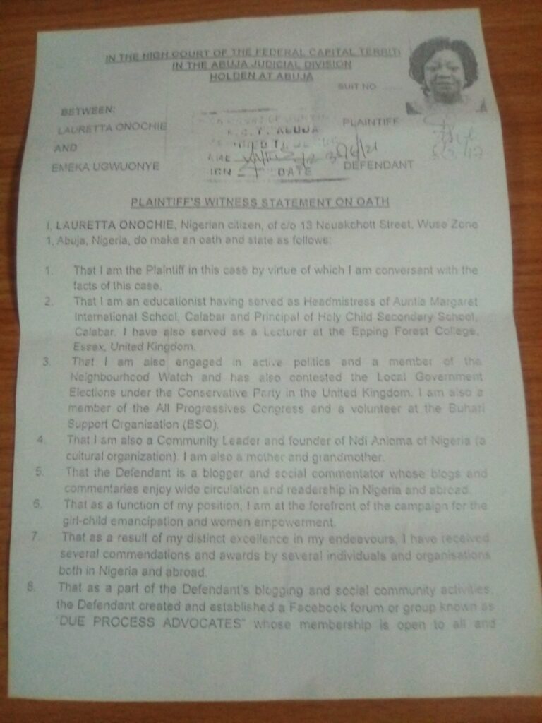 lauretta onochie document
