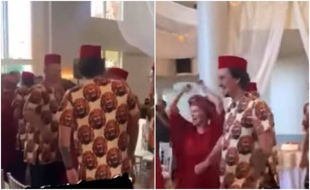 White Grooms Family Melts Heart Dancing To Igbo Traditional Music On His Wedding 1