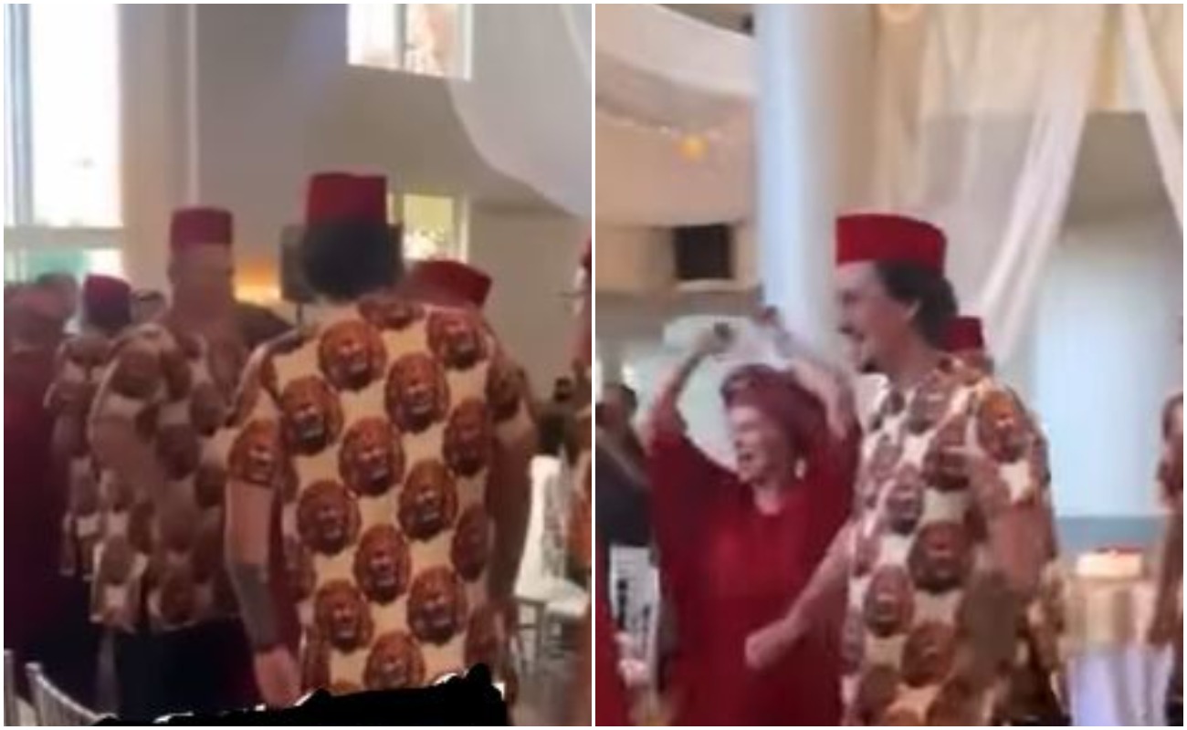 White Grooms Family Melts Heart Dancing To Igbo Traditional Music On His Wedding 1