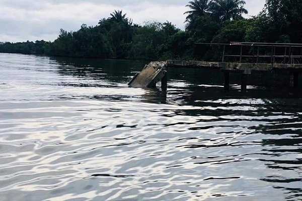collapsed jetty