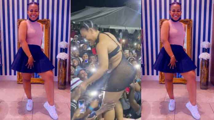 Fans cαrɛssєs artistes privαtє part on stage during performance 1