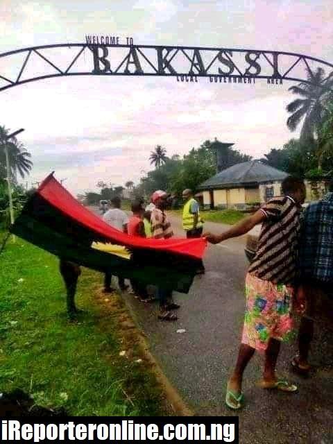 IPOB Members Chase Away Security Operatives, Hoist Flag In Cross River (Photo) 56 IPOB