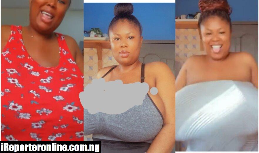 Lady Causes Commotion On Social Media With Her Huge Melons