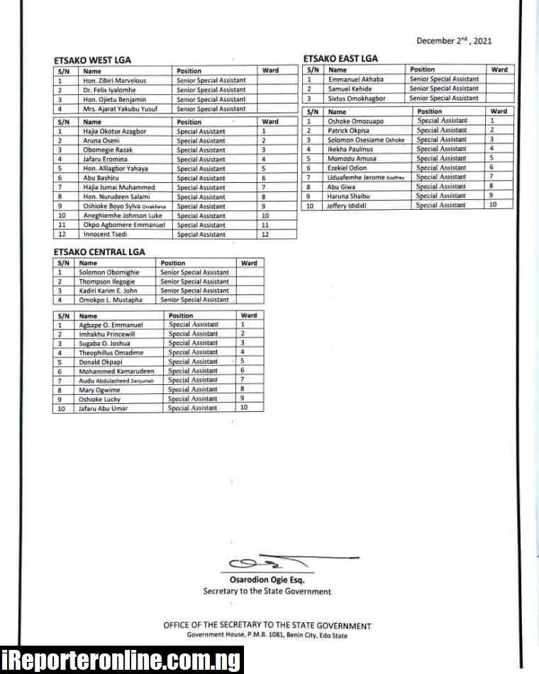 JUST IN: Gov Obaseki Makes Massive Fresh Appointments (Full List) 64 262475393 628419111941445 6843705028724052512 n 1