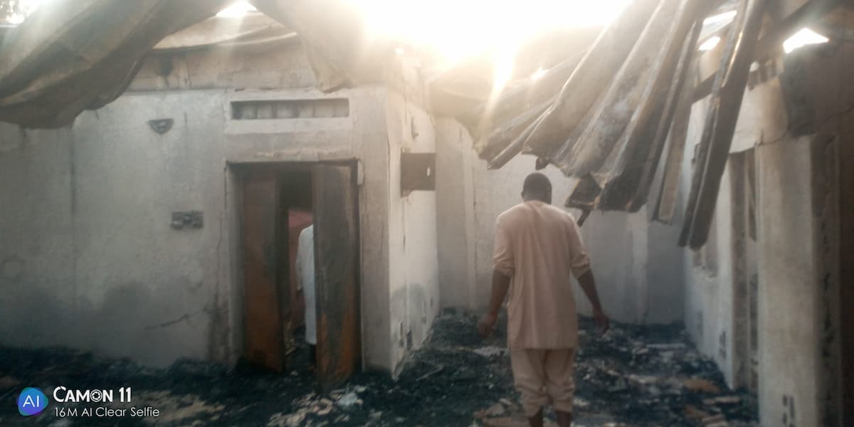 Photos Of Sheikh Gumi’s House Gutted By Fire (Take A Look)