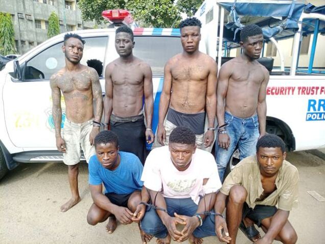 Seven Notorious Traffic Robbers Busted In Lagos (Photo)