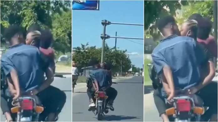 Young lovers spotted ‘making love on a moving motorbike in public