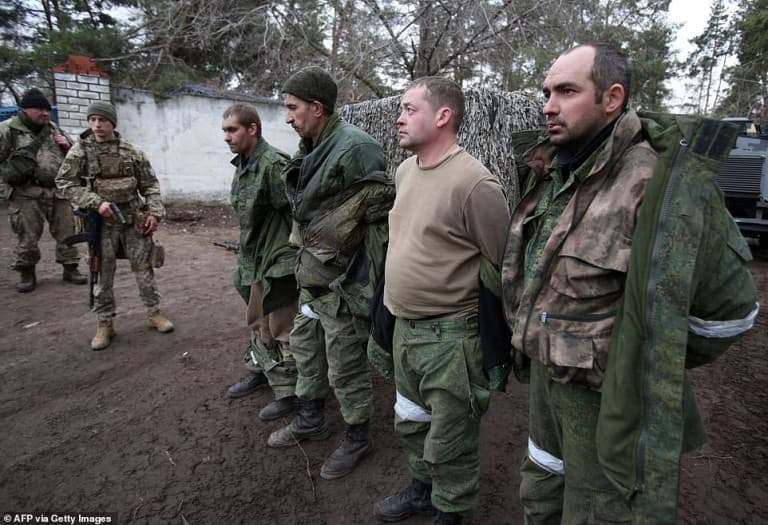 JUST IN: Russian Soldiers Captured In Ukraine