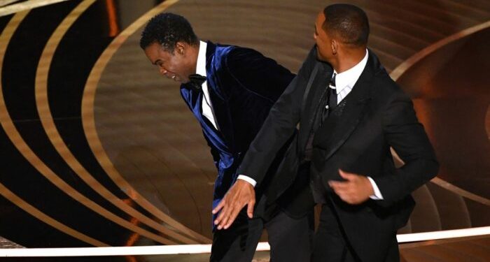 Moment Will Smith Slapped MC Chris Rock At Oscars 2022