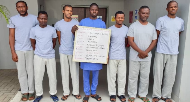 NDLEA Arrests Seven-Man Airport Drug Syndicate, Recovers N19.8m Cash (Photos)