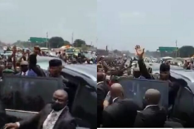 See What The Crowd Did To Osinbajo In Isolo That Got People Talking (Video)