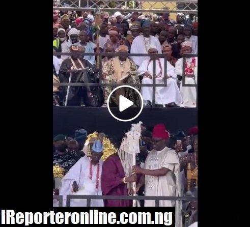 Moment Governor Makinde Presented Staff Of Office To 42nd Olubadan (Video)