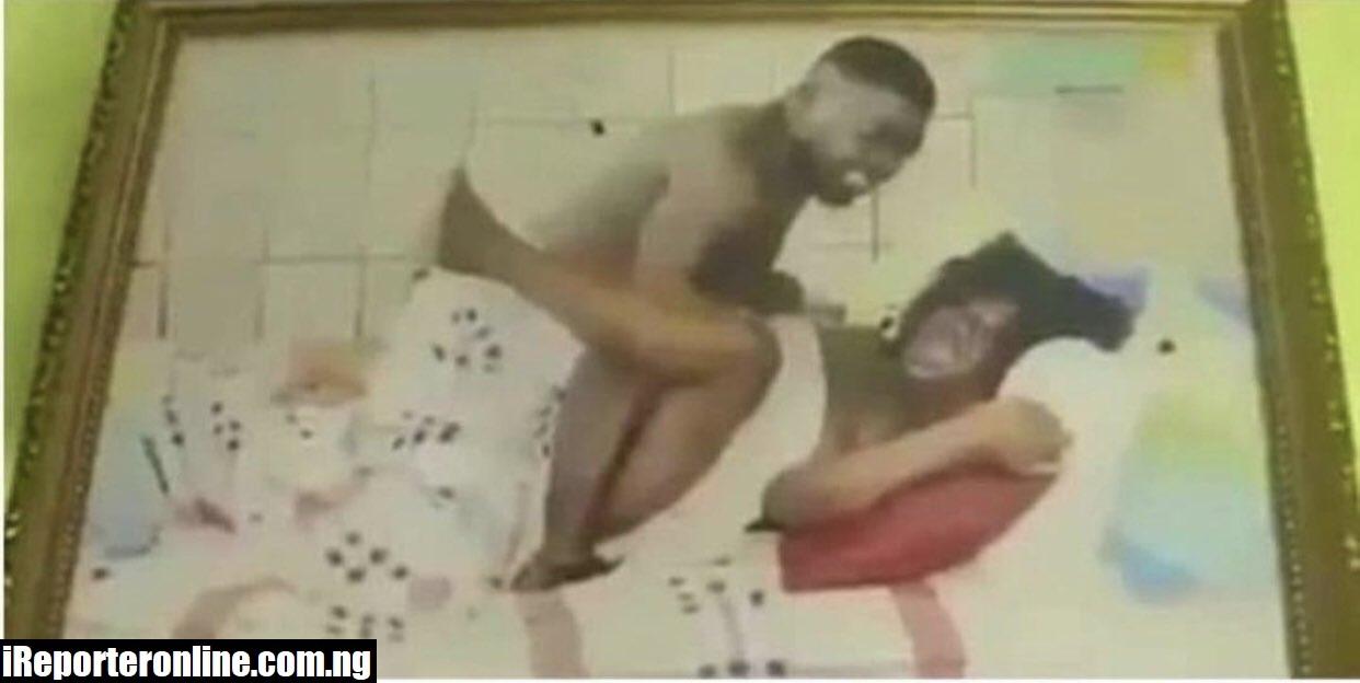Husband Caught His Cheating Wife, Snapped And Framed The Picture (Photo)