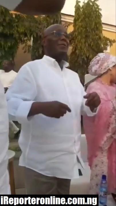 2023: Atiku Captured Dancing After Winning PDP Presidential Primary (Video)