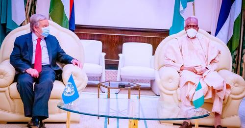 Buhari, UN Secretary-General Guterres Meet In Aso Rock