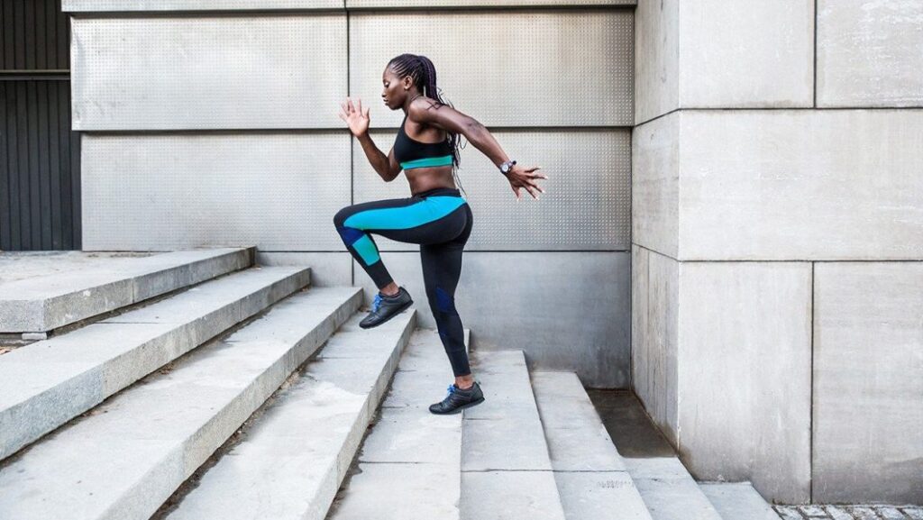 Exercising on the stairs. Photo Getty 1062x598 1