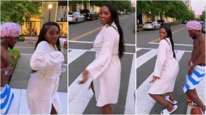 See What Tiwa Savage Was Caught Doing With A Guy On Towel (VIDEO)