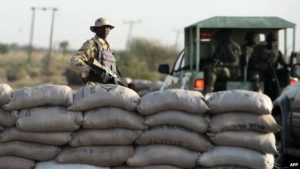 Nigerian Separatist Allegedly Bombs Military Post In Isangele, Kills Two Soldiers 58 A soldier at a Nigerian Military checkpoint