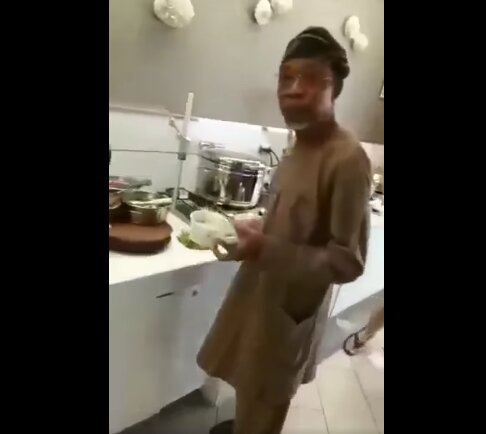 'This Is Not Nigeria' - Nigerian Man Embarrasses Interior Minister, Aregbesola In A Restaurant In The United States (VIDEO)