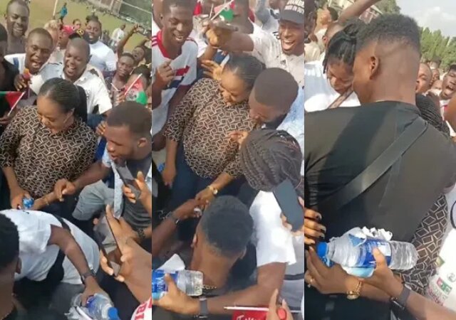Man Proposes To Lady At Rally Held For Peter Obi In Onitsha (VIDEO)