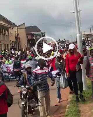 VIDEO From March Held For Peter Obi In Auchi