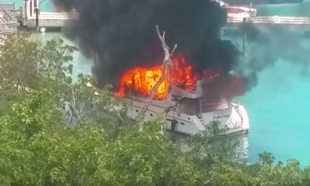yacht fire