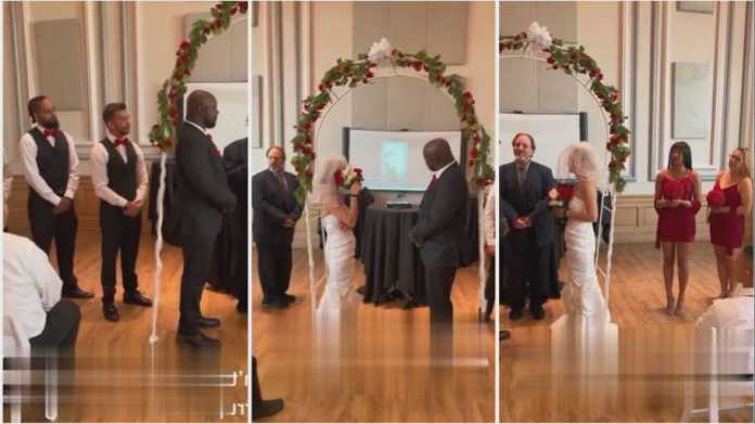 Groom plays video of bride ‘cheating on him in front of stunned wedding guests