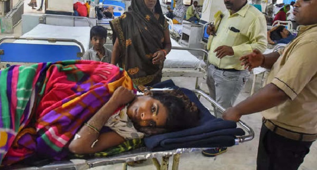 jabalpur a 25 year old woman archana choudhary receives treatment after sufferi