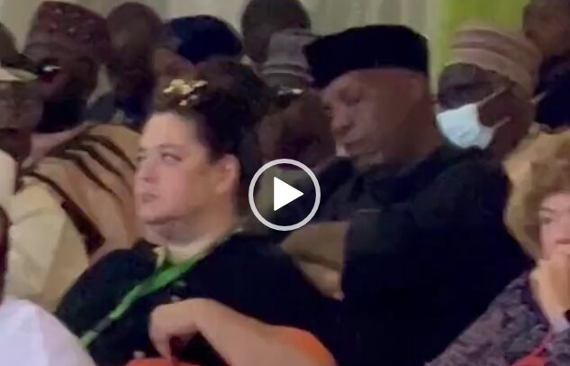 Peter Obi's Man, Doyin Okupe Spotted Sleeping At An Event (VIDEO)