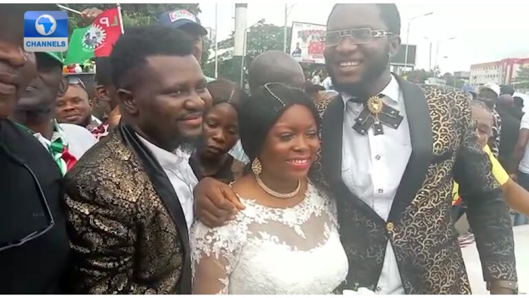 Newlyweds Join Peter Obi’s Rally In Edo