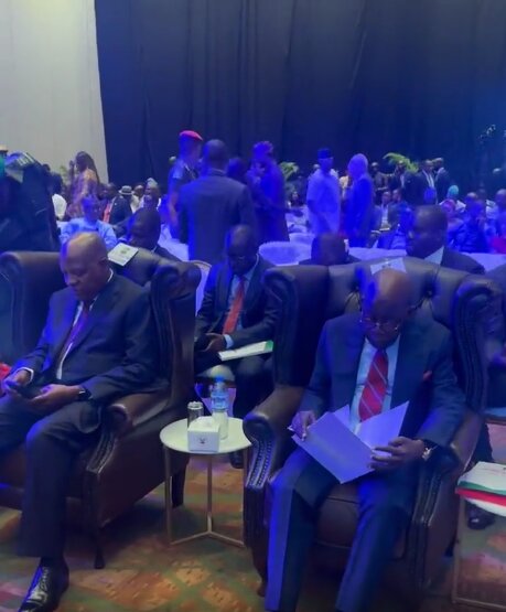 Tinubu And Shettima Rock Suit And Tie At Event In Lagos (VIDEO)