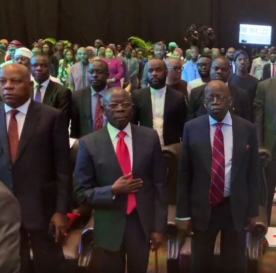 Who Did It Better? - Tinubu, Shettima And Oshiomhole All Suited (VIDEO)
