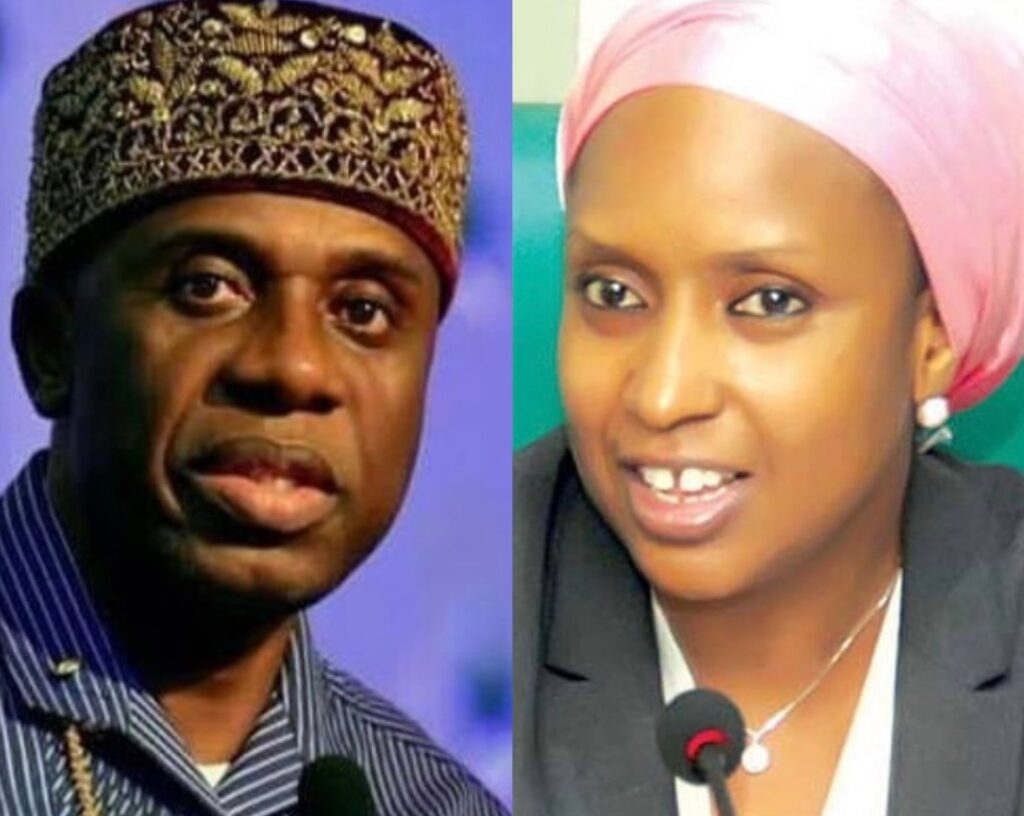 Rotimi Amaechi and Hadiza Bala Usman