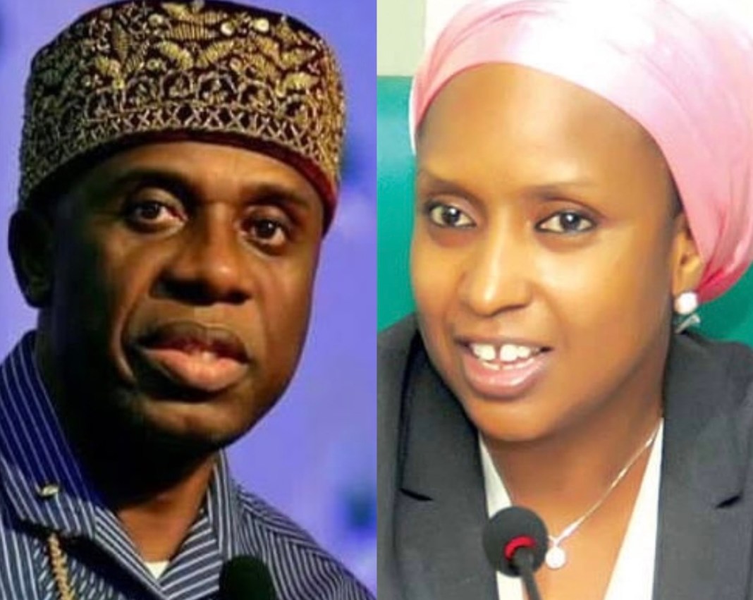 Rotimi Amaechi and Hadiza Bala Usman