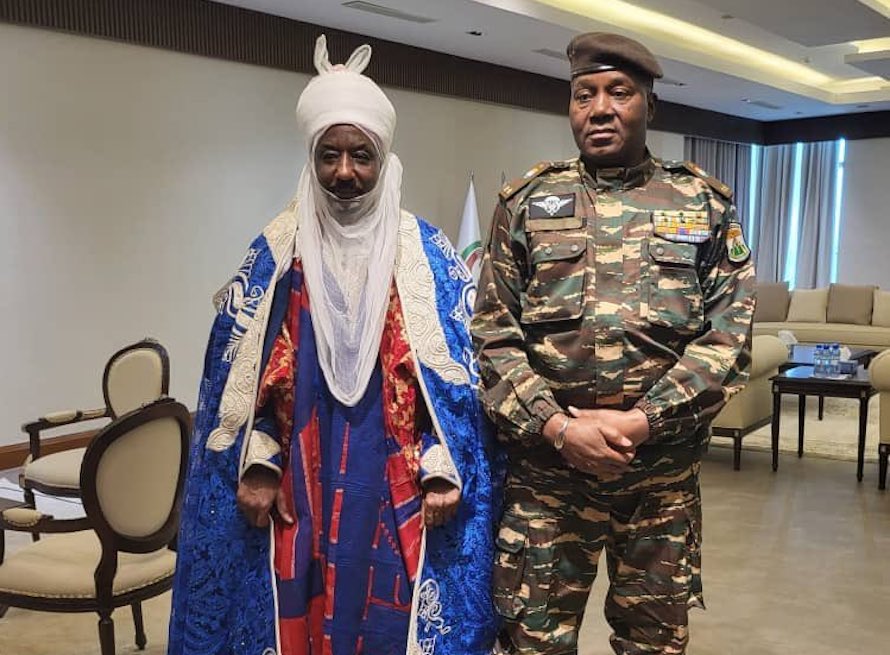 Muhammadu Sanusi meets leader of Niger Republics Military Junta General Tchani