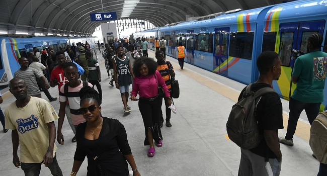 Blue line train