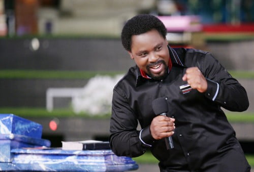 Prophet T.B Joshua in church