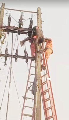 bedc officials removing the deceased from the pole 232x400 1