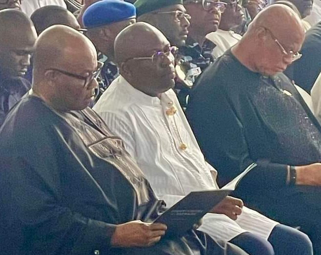 Akpabio Fubara and other guests at late Wigwe burial e1710017654747