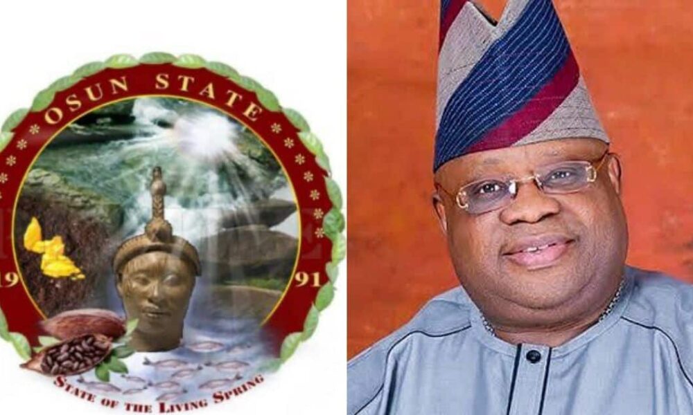 Governor Ademola Adeleke and Osun State New Logo