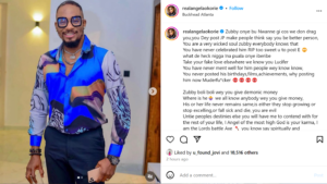 You are a wicked soul Actress Angela Okorie slams Zubby Michael for mourning Junior Pope on Instagram 1714242198