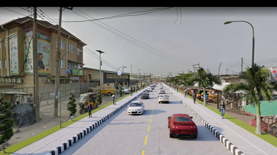 Adeniji road in Lagos