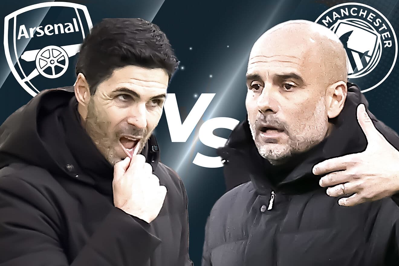 Mikel Arteta and Pep Guardiola