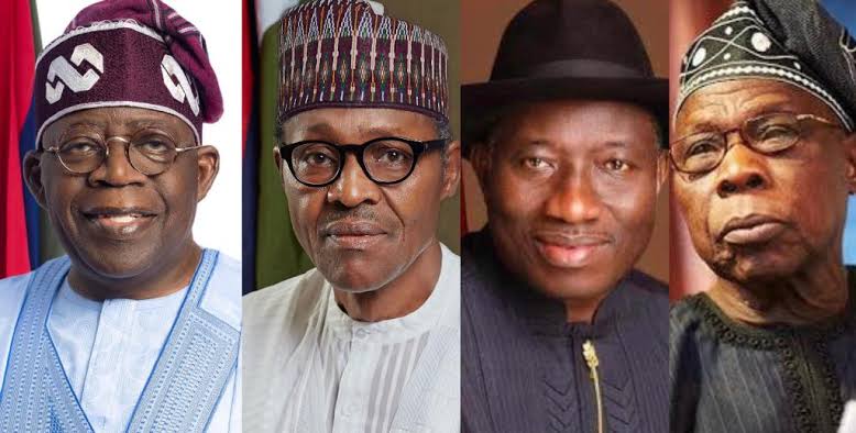 tinubu buhari Jonathan obasanjo
