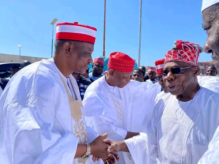 Obasanjo at Kwankwasos Daughters Wedding