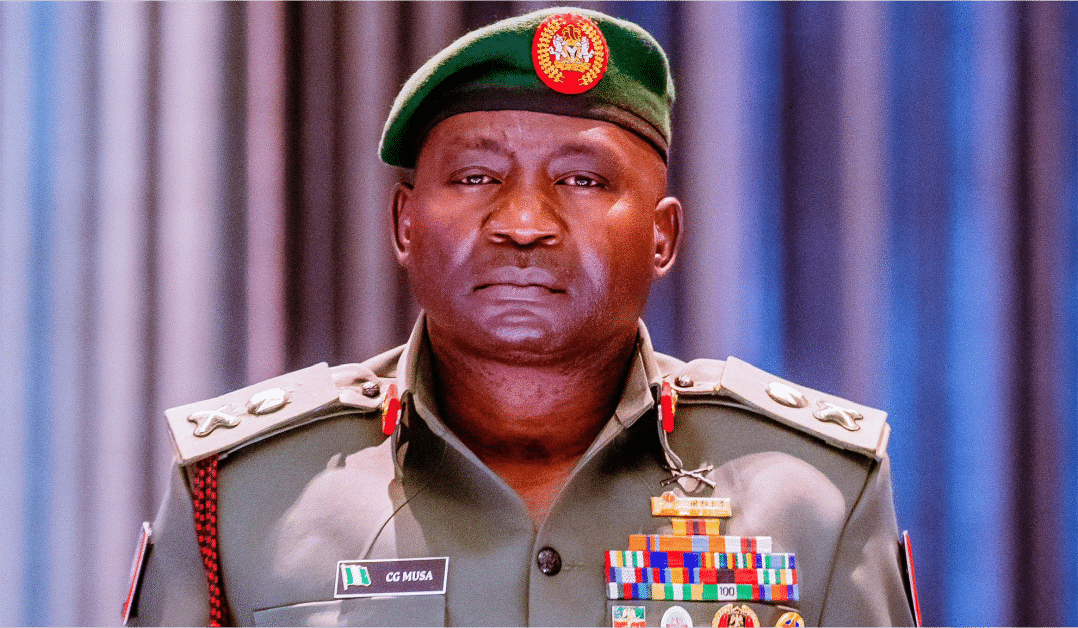 Chief of Defence Staff CDS General Christopher Musa Photo Shettima