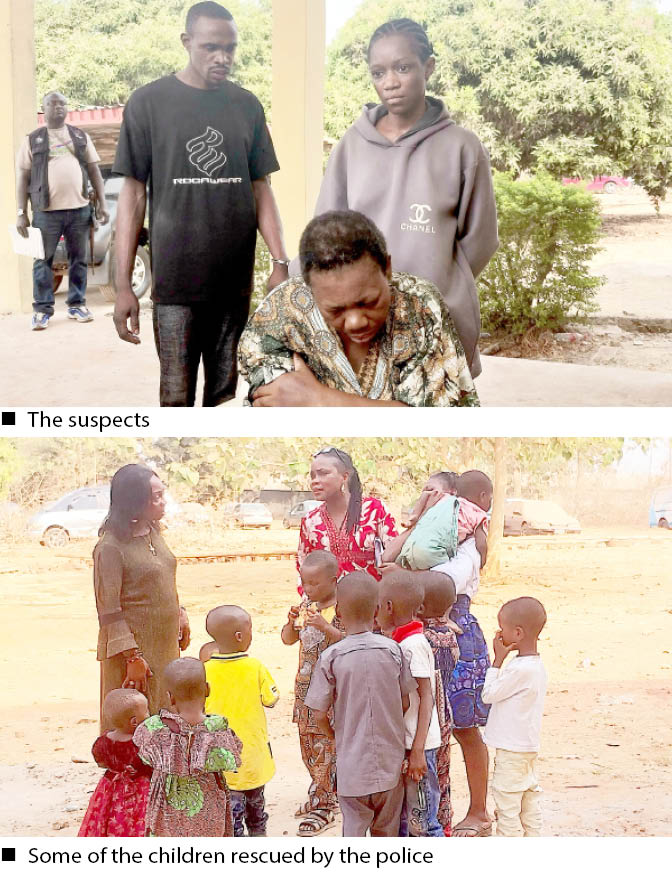 couple allegedly trafficking selling children for n1m each arrested