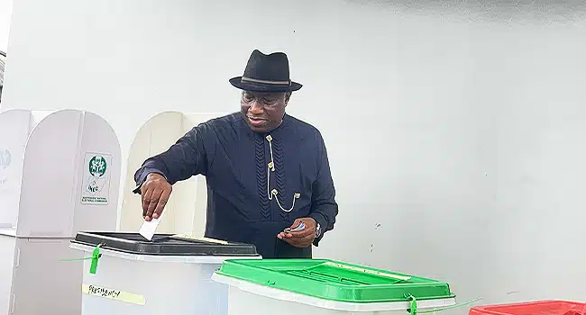 Goodluck Jonathan votes 1